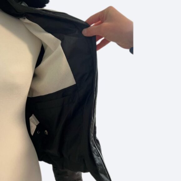 UD Utex Design black puffer feather filler winter coat jacket size S - Picture 6 of 9